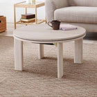 カジュアルコタツ 天板リバーシブル 丸形 68×68cm グレイッシュホワイト