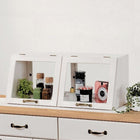 カウンター上ガラスケース 60×25×25cm ダークブラウン