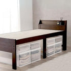 シングルミドルベッド 98×225×93cm ダークブラウン