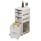ストッカー 引き出し5段 ロゴあり 30×40×79cm ホワイトウォッシュ