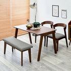 ダイニング4点セット デザインチェア 120×75×70cm ナチュラル/グレー