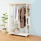 ハンガーラック BOX型 112×50×160cm ダークブラウン