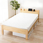 マットレス(ボンネルコイル)付 高さ3段階調整 120.5×211.5×72cm ダークブラウン