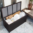 収納庫 122×56×60cm ダークブラウン