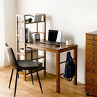 棚付デスク 105×52×120cm ダークブラウン