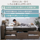 Bed frame only, mattress-less bed, storage bed, dull bed, bed frame, chest, storage bed, large capacity, with casters, with headboard, bed frame only, double