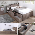 Bed, storage bed, single bed, mattress included, chest, storage bed, large capacity, with casters, gray, white, headboard, craftsman, mattress included, single