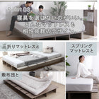 Assembly and installation included. Bed. Double bed. Mattress included. Bed. Wood grain. Slatted bed. Low bed. Headless. No stage. Tri-fold urethane mattress included. Double.