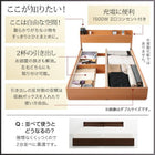 収納ベッド シングル コンセント付き ベッドフレームのみ