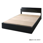 収納ベッド ダブル 棚 コンセント付き ベッドフレームのみ