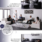 レイアウト自由!フロアカウチソファ ソファ&オットマンセット 3人掛け