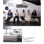 レイアウト自由!フロアカウチソファ ソファ&オットマンセット 3人掛け