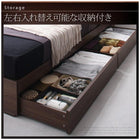 セミダブル ベッド 収納付き プレミアムポケットコイル