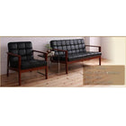 1人掛けソファ単品 ソファー レトロ ソファ 木肘