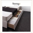 収納付きベッド プレミアムポケットコイルマットレス ダブル