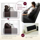 フロアソファ ロータイプ 3P ワイド肘