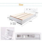 照明・ 収納ベッド ラテックス入り国産ポケットコイルマットレス ダブル