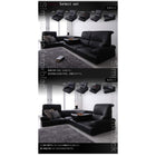 シンプルモダンシリーズ ハイバックフロアコーナーソファ BLACK ブラック 4点セット 1人掛け×3+コーナー