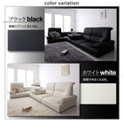 シンプルモダンシリーズ ハイバックフロアコーナーソファ BLACK ブラック 4点セット 1人掛け×3+コーナー