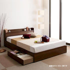 収納ベッド シングル コンセント付き スタンダードポケットコイルマットレス付き