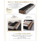 収納付きベッド スタンダードボンネルコイルマットレス ダブル