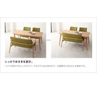 ダイニングセット(テーブル&ソファ) 4人 4点セット テーブル+2Pソファ1脚+1Pソファ2脚 W160 天然木北欧スタイル