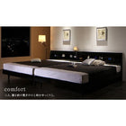 すのこベッド ダブル プレミアムボンネルコイルマットレス付き 鏡面光沢仕上げ