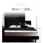 すのこベッド セミダブル プレミアムポケットコイルマットレス付き 鏡面光沢仕上げ