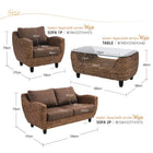 ソファ2点&オットマン 3点セット 2人掛け + 3人掛け ウォーターヒヤシンス