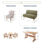 カバーリング ダイニングセット 2点セット(テーブル+2人掛けソファ1) W130