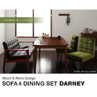 ソファ ダイニングセット 3点セット(テーブル+チェア2) W90