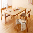 ダイニング 5点セット テーブル+チェア4脚 W130 天然木ロースタイル