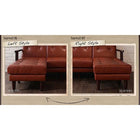 木肘コーナーカウチソファ 3人掛け ソファー