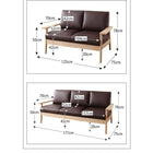 木肘ソファ 天然木 ソファー シンプル おしゃれ 2人掛け