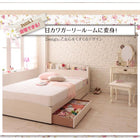 フレンチカントリーデザイン 収納ベッド プレミアムポケットコイルマットレス シングル