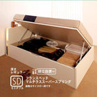 収納ベッド ガス圧式跳ね上げ 組立設置付 フランスベッド マルチラススーパースプリング 横開き セミダブル 深さレギュラー