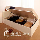 収納ベッド ガス圧式跳ね上げ フランスベッド マルチラススーパースプリング 横開き シングル 深さレギュラー