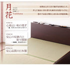 収納畳ベッド ガス圧式 跳ね上げ組立設置付 照明・棚付き 国産タイプ 縦開き・ベッドガードなし セミダブル 深さラージ