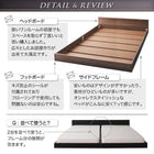 フロアベッド・シンプルヘッドボード マットレス無し ベッドフレームのみ セミダブル