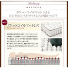 収納ベッド クッション・フラップテーブル付きポケットコイル ダブル