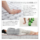 フロアベッド ダブル フランスベッド マルチラススーパースプリングマットレス付 モノトーンバイカラーデザイン棚 コンセント付き