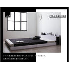 フロアベッド ダブル フランスベッド マルチラススーパースプリングマットレス付 モノトーンバイカラーデザイン棚 コンセント付き