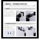 フロアベッド ダブル フランスベッド マルチラススーパースプリングマットレス付 モノトーンバイカラーデザイン棚 コンセント付き