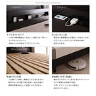 すのこベッド ダブル 国産カバーポケットコイルマットレス付き