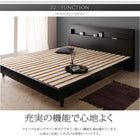 棚・コンセント付きデザイン ランスベッドマルチラススーパースプリングマットレス付き クイーン SS×2