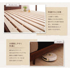 すのこベッド ダブル 国産カバーポケットコイルマットレス付き