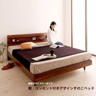 すのこベッド クイーン SS×2 フランスベッド マルチラススーパースプリングマットレス付 棚 コンセント付きデザインすのこベッド