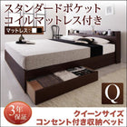 収納ベッド スタンダードポケットコイル クイーン(Q×1)