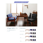 ダイニング 5点セット テーブル+1人掛けソファ2脚+チェア2脚 W160