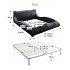 高級レザー・ベッド プレミアムポケットコイル クイーン(Q×1)